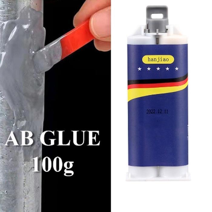 Lem Besi AB Epoxy Metal Untuk Reparasi Mobil 100g Rumah (Lem Besi Kayu Kaca Plastik Karet Metal)Lem