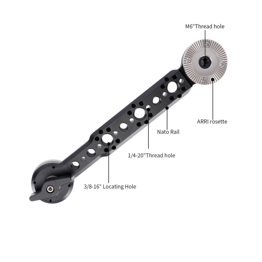 Niceyrig Arri Rosette Extension Arm with Nato Rail