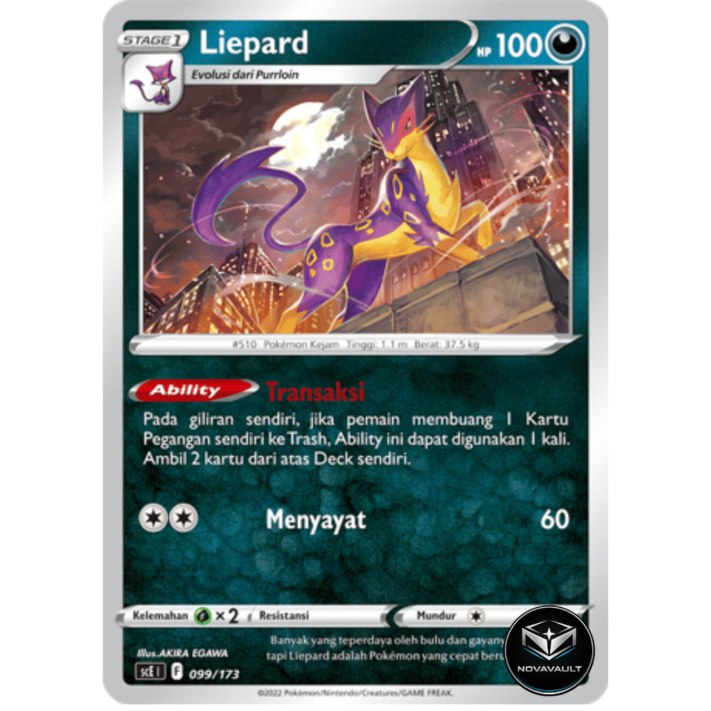 Liepard - 099/173 - V Starter Deck Kebangkitan (scE) - Pokemon TCG Indonesia