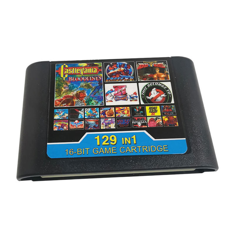 Super Cartridge MD 129 in 1 Multi Game Cartridge for Sega Genesis Mega Drive Console