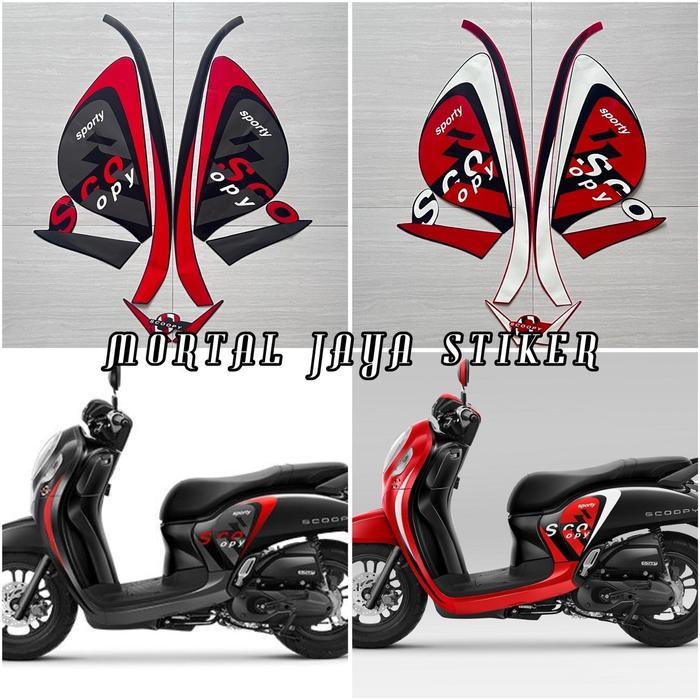 STIKER STRIPING LIS LES BODY MOTOR SCOOPY SPORTY 2022