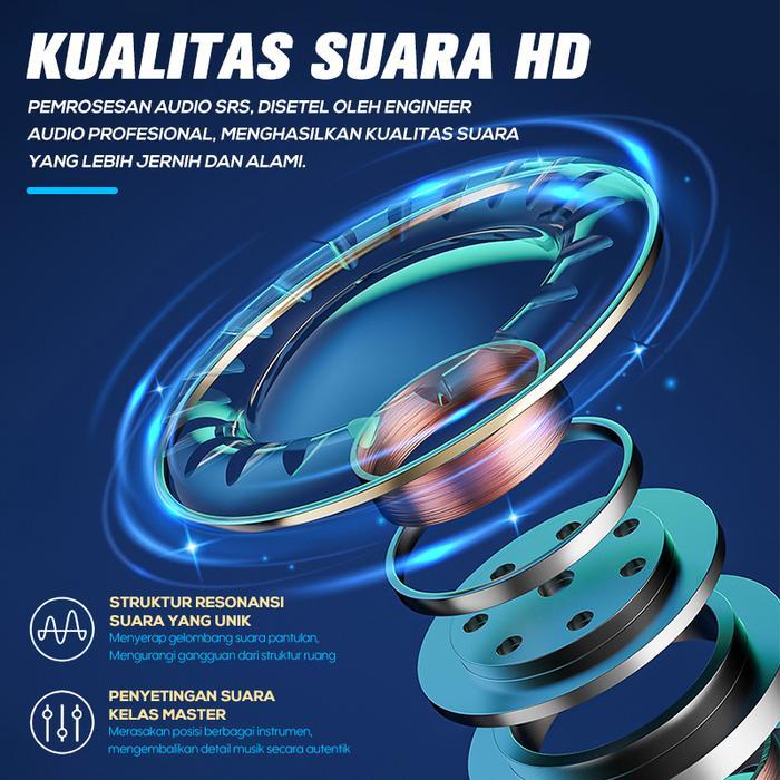 Headset Bluetooth K1 Waktu Siaga Panjang Headset Bluetooth Stereo Panggilan Telepon Headset