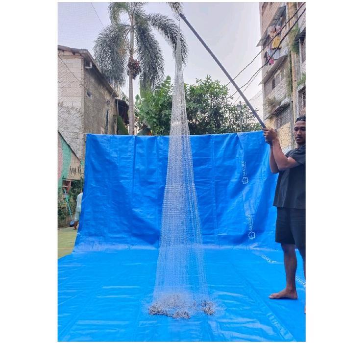 Jala Ikan Dan Udang Lubang 2 Jari 2,1 Meter Siap Pakai . Jala Lempar,.Jala Laut Jala Sungai, Senar
