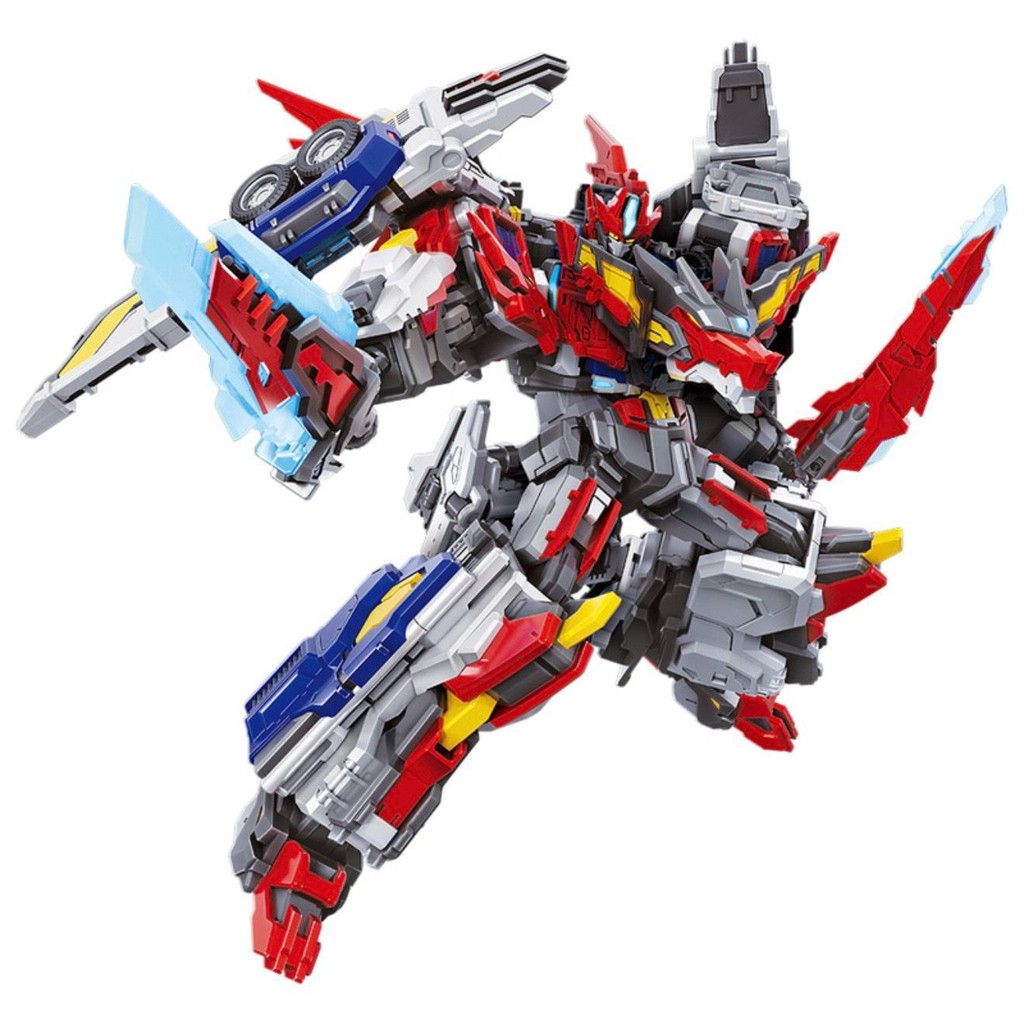 Cardbot HEAVY IRON W Trailer Cargo Truck Transforming Robot Car Metal Card Bot Action Figure