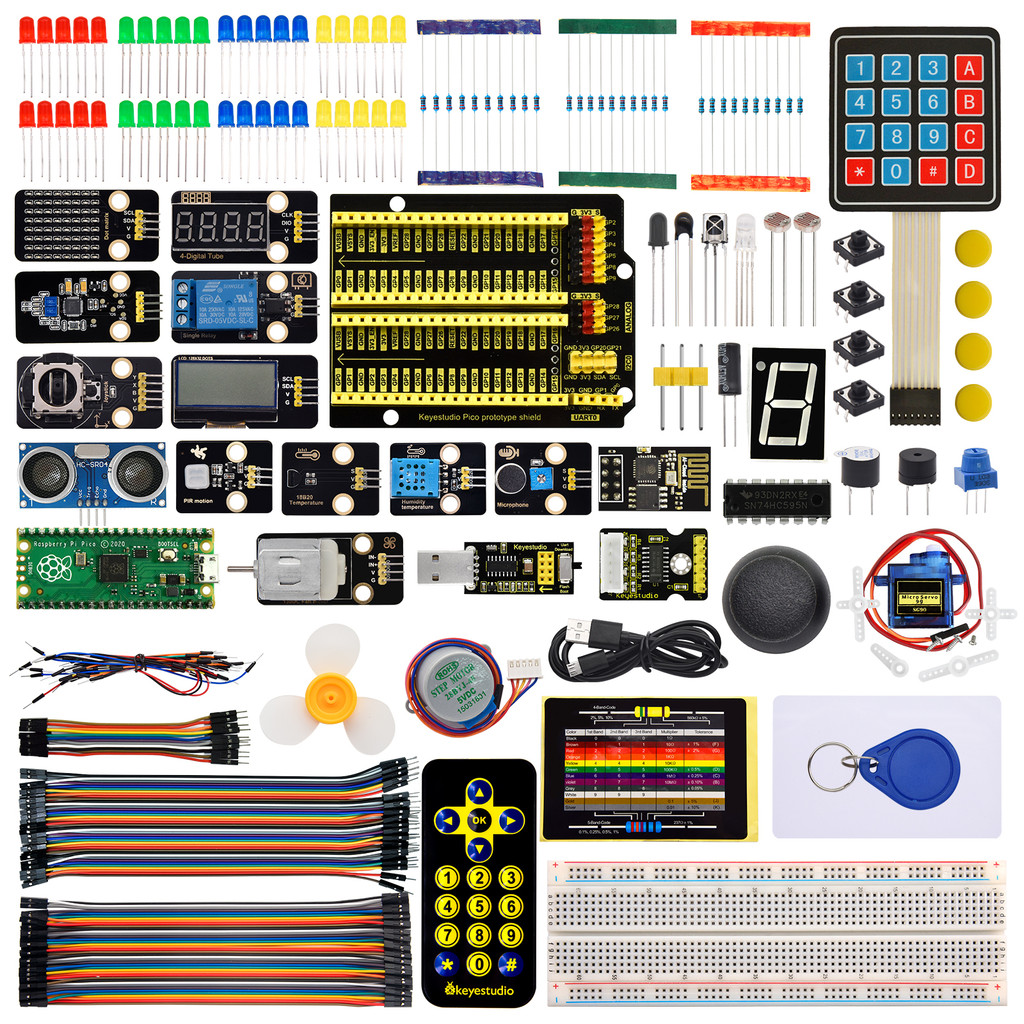 Keyestduio Raspberry Pi Pico Super Starter Kit And Learning Kit Basic Edition Support