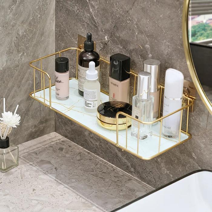 Rak Gantung Kamar Mandi kamar Tidur model eleganTempel Dinding Keramik / Rak Keranjang Gantung Kamar