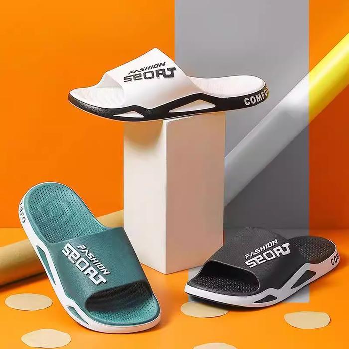 Sandal Selop Pria Wanita Viral TikTok Fashion Sport Bahan PVC Anti Slip Empuk Nyaman, Rumah Outdoor