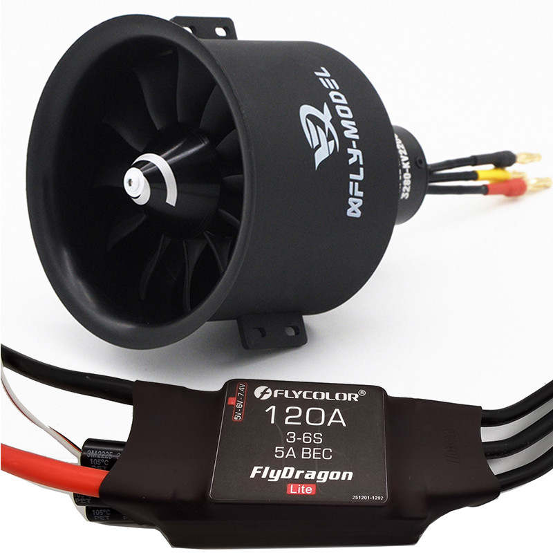 Xfly 80mm EDF 12Blades Ducted Fan with 3280 RC Brushless Moto KV2200