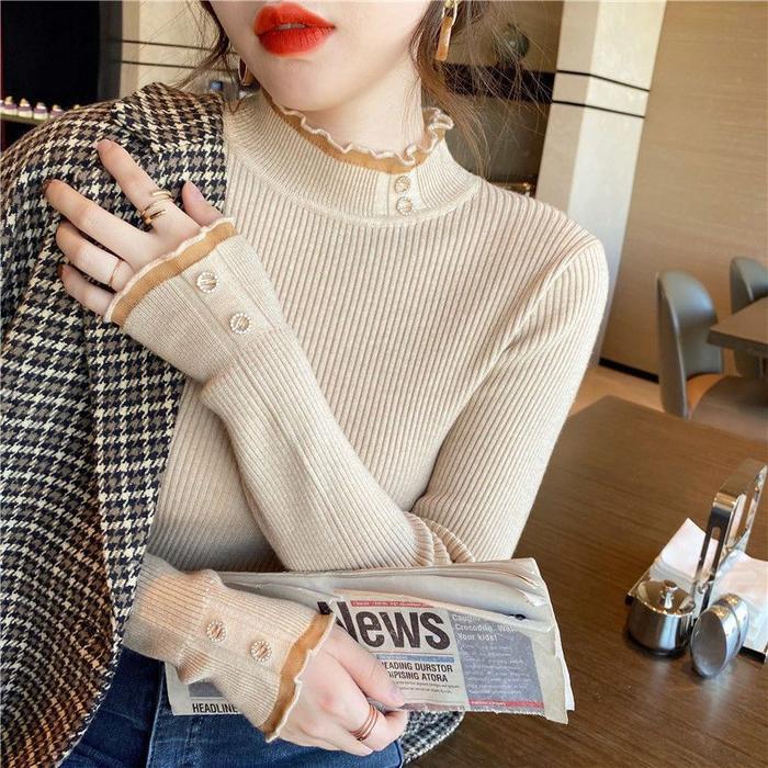 zen HCLL Baju Atasan Import Wanita Doris - Atasan Lengan Panjang Rajut Premium - Manset Wanita