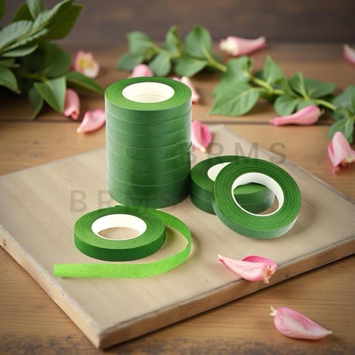 [12 Pcs] Solasi Daun / Selotip Daun / Floral Tape / Flower Tape / Pita Daun Hijau
