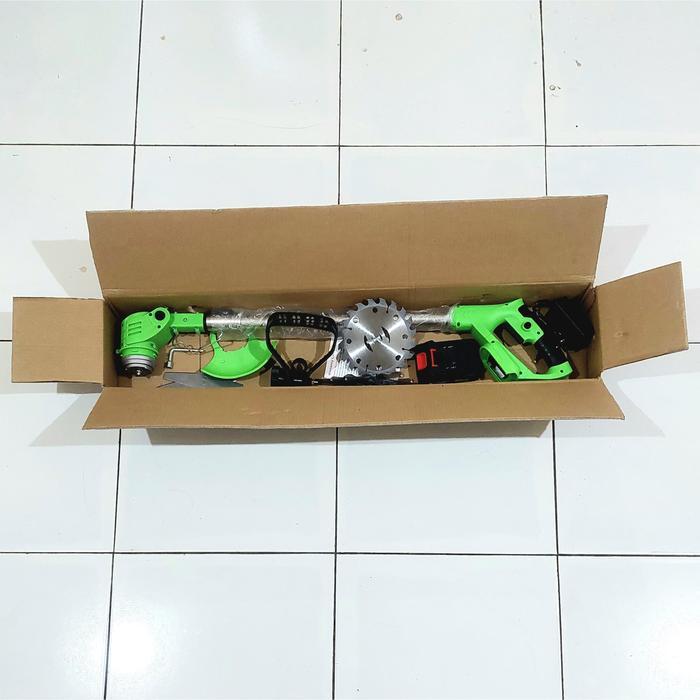 Mesin Potong Rumput Baterai Lawn Mower Cordless Pemotong Rumput Baterei Alat Potong Rumput Portable