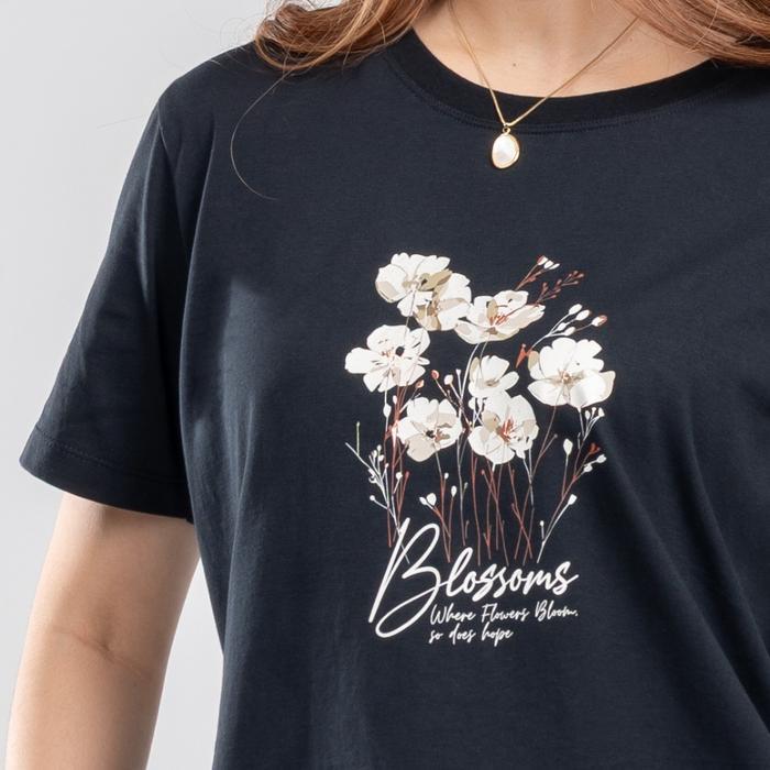C2 Risvan Black T-Shirt Wanita