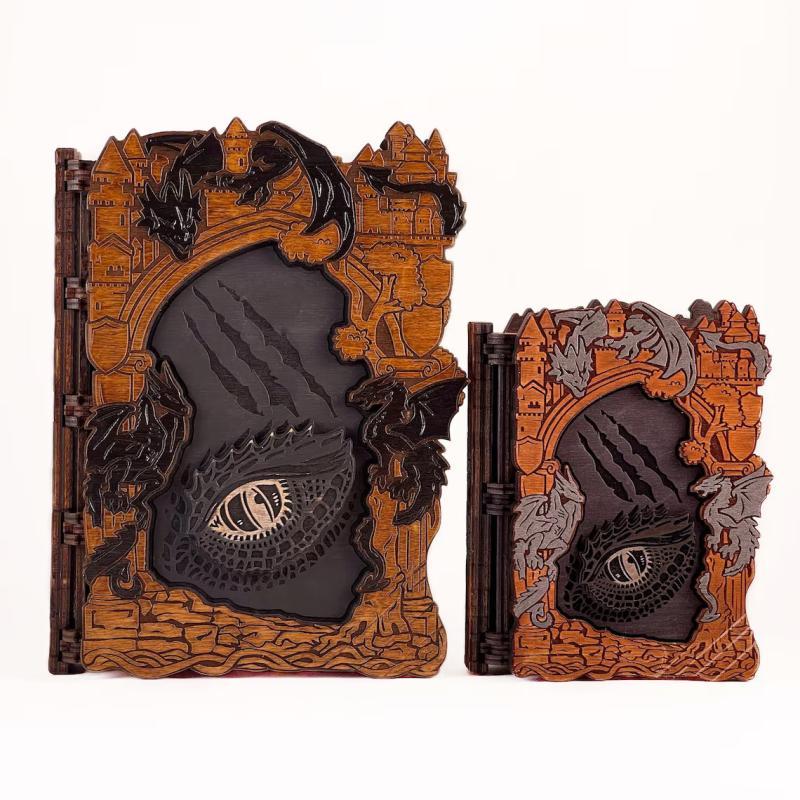 [DHL] The Grimoire Gift Box.Dragon Storage Box Dragon Pattern Wooden Box Wooden Crafts, Dragon Totem