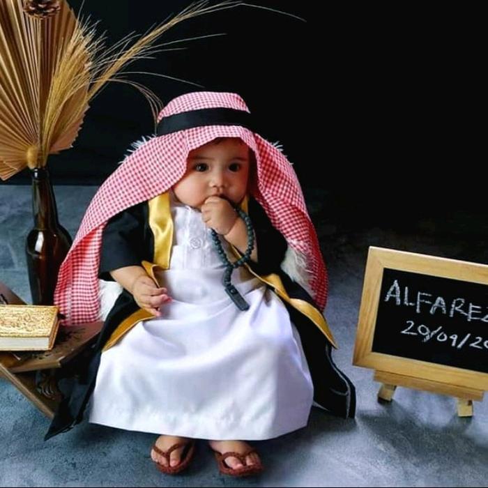 KOSTUM JUBAH SULTAN ASYKAR NEWBORN/BAYI/ANAK/KOSTUM ANAK LAKI-LAKI/KOSTUM PHOTOSHOOT BAYI/JUBAH RAJA