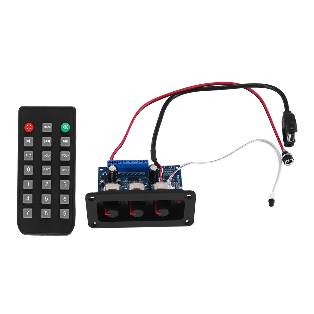 #214G 2X25W+50W 2.1 Channel Bluetooth 5.0 Subwoofer Amplifier Board Kit (black & blue)