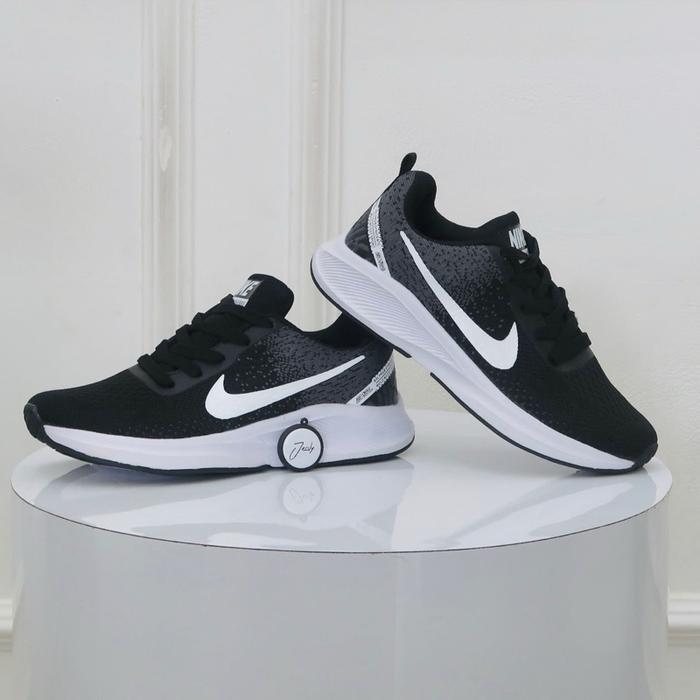Sepatu Wanita Running Gym Nike Zoom Pegasus Grey Pink / Grey Black Tbk