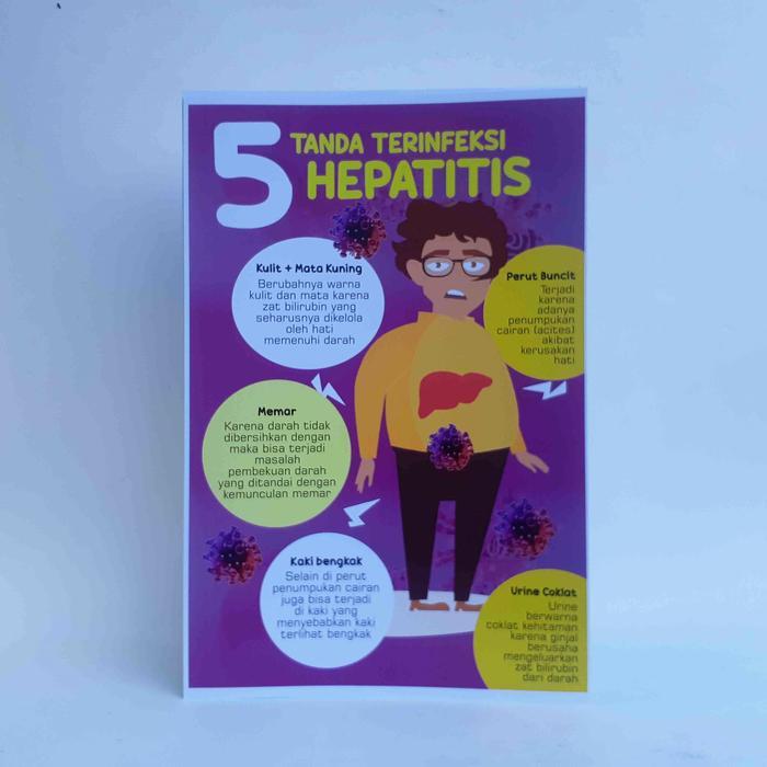 Poster Kesehatan - Hepatitis, Kenali Tanda Hepatitis - LAMINATING