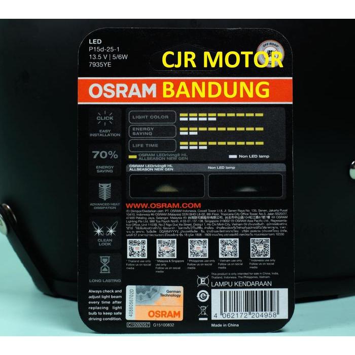 Lampu Depan Motor Osram T19 H6 Led Osram 12V Kuning All Season Hi Low