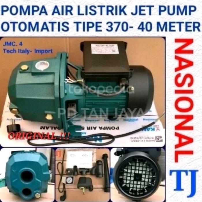 MESIN POMPA AIR JETPUMP OTOMATIS NASIONAL NATIONAL SUMUR DALAM 1 SET TIPE 370-40 METER - Nas40M-Bubl