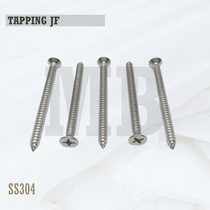 FAB 6X  3/4 Tapping Screw FH 6 X   3/4 Skrup Kepala Rata Stainless SS304