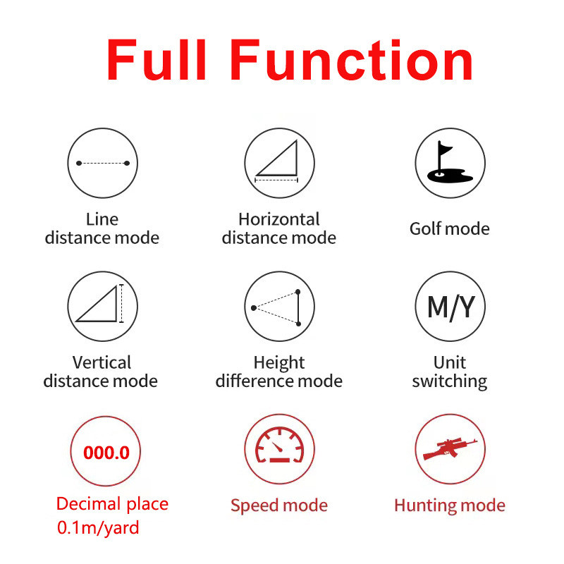 ARTBULL Golf Rangefinder Telescope 1000m Altimetry Rangefinder Velocity Hunting Laser Rangefinder