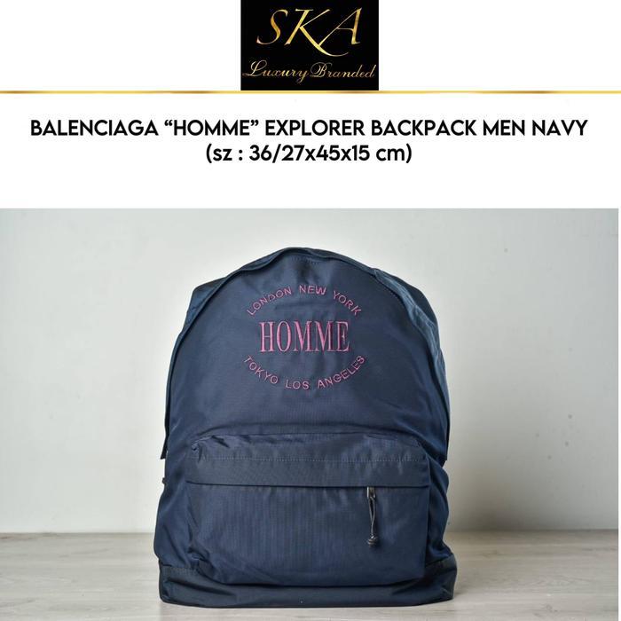 Balenciaga “HOMME” Explorer Backpack Man Navy