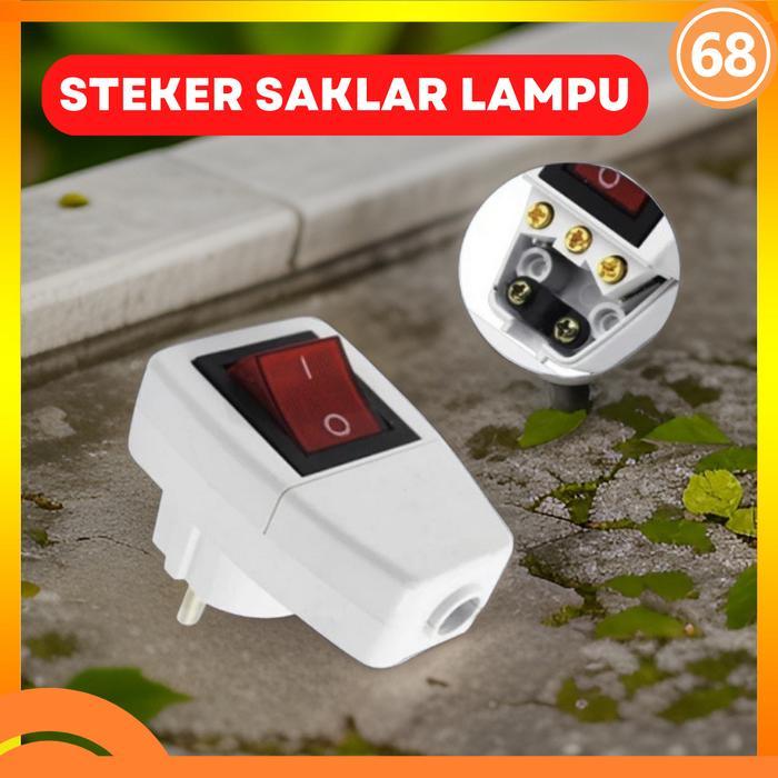 Steker Saklar Lampu On Off / Colokan Listrik On Off *