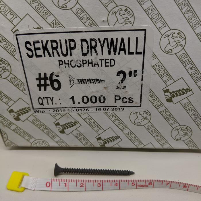 Skrup Gypsum 2" 5Cm Dus 1000Pcs