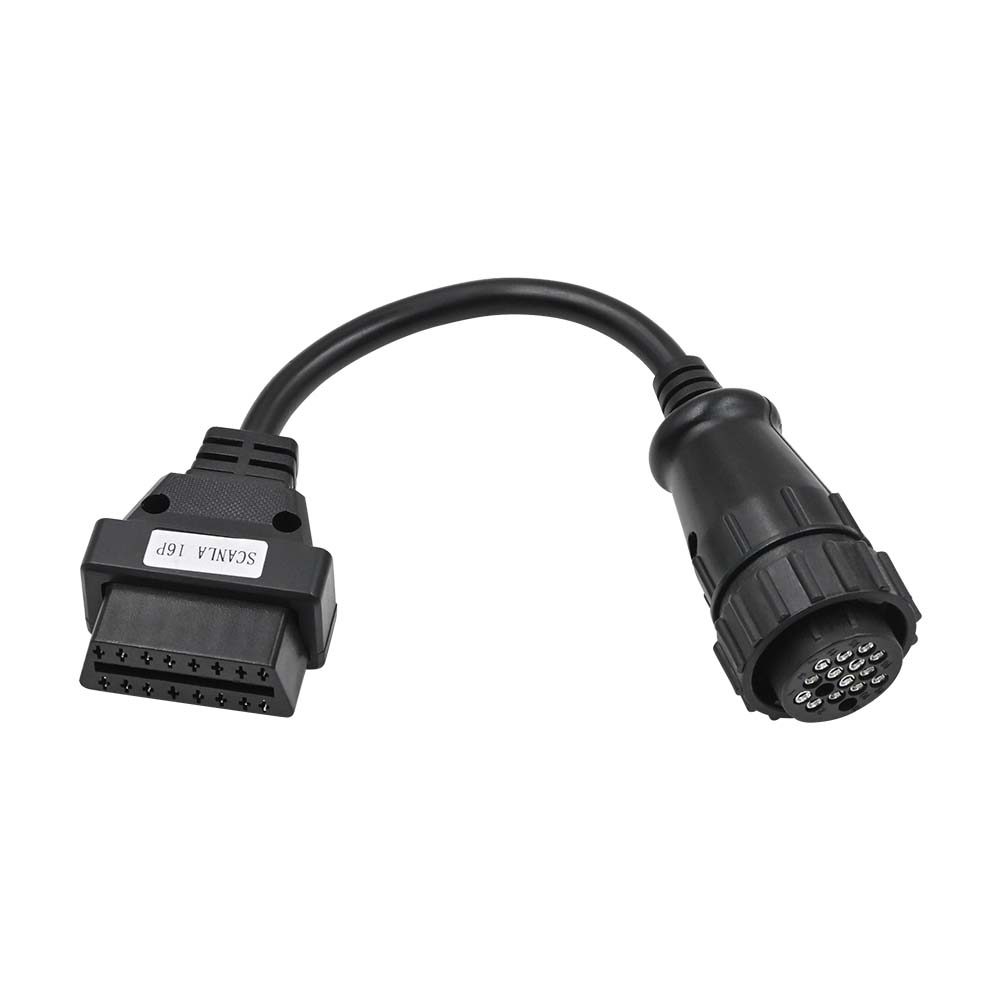 TERBARU Truck OBD2 16pin Female OBD Extension Cable For SCANIA Truck 16 Pin Male OBD2 Connector Suit