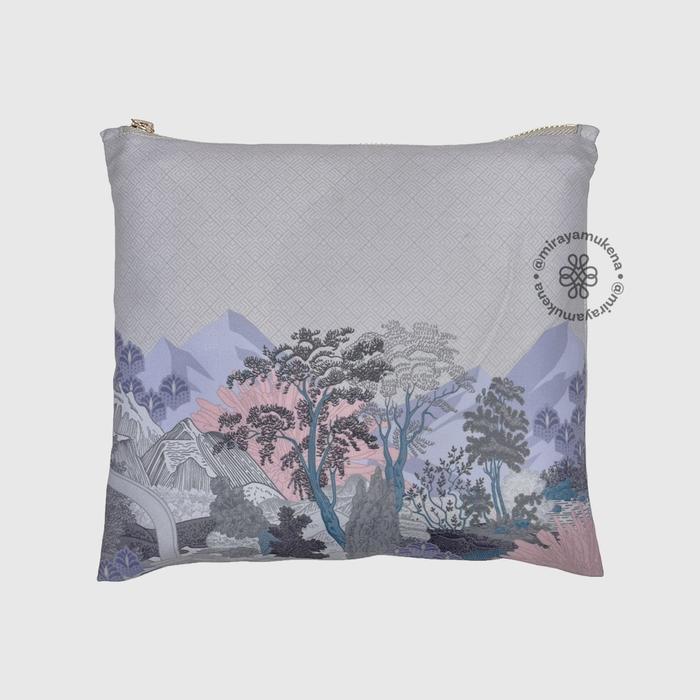 Mukena Travel Printing Miraya Le Marais Silver Silk & Sajada