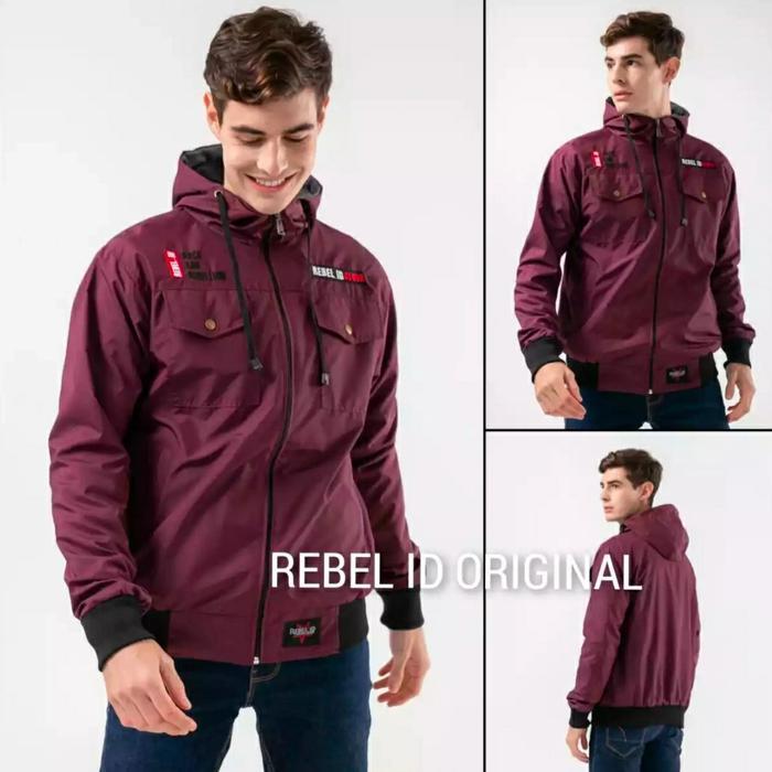 Eiger Summitadventure - Jaket Motor Pria Harian Waterproof Jaket Parasut Cowok Hoodie Original
