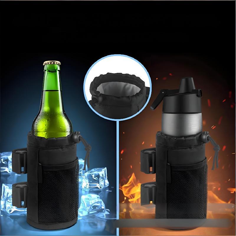 2in1 Bicycle Handlebar Phone Holder Bike Water Bottle Holder Mesh Pocket Universal Fit Mountain Road