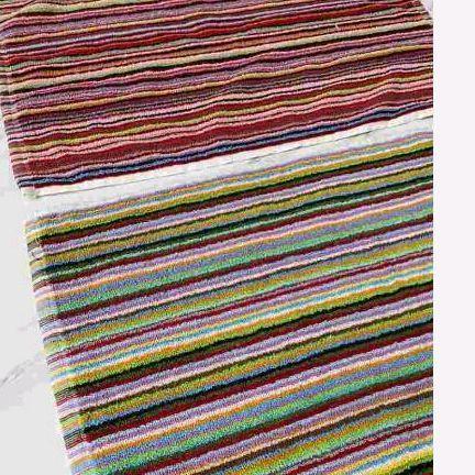 Keset Kaki Handuk Motif Cerah - Keset Handuk Salur - Keset Pelangi *