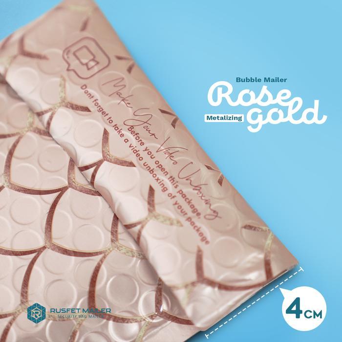 Amplop Bubble Mailer Bubble Wrap Envelope Rusfet Rose Gold Premium Terbaik