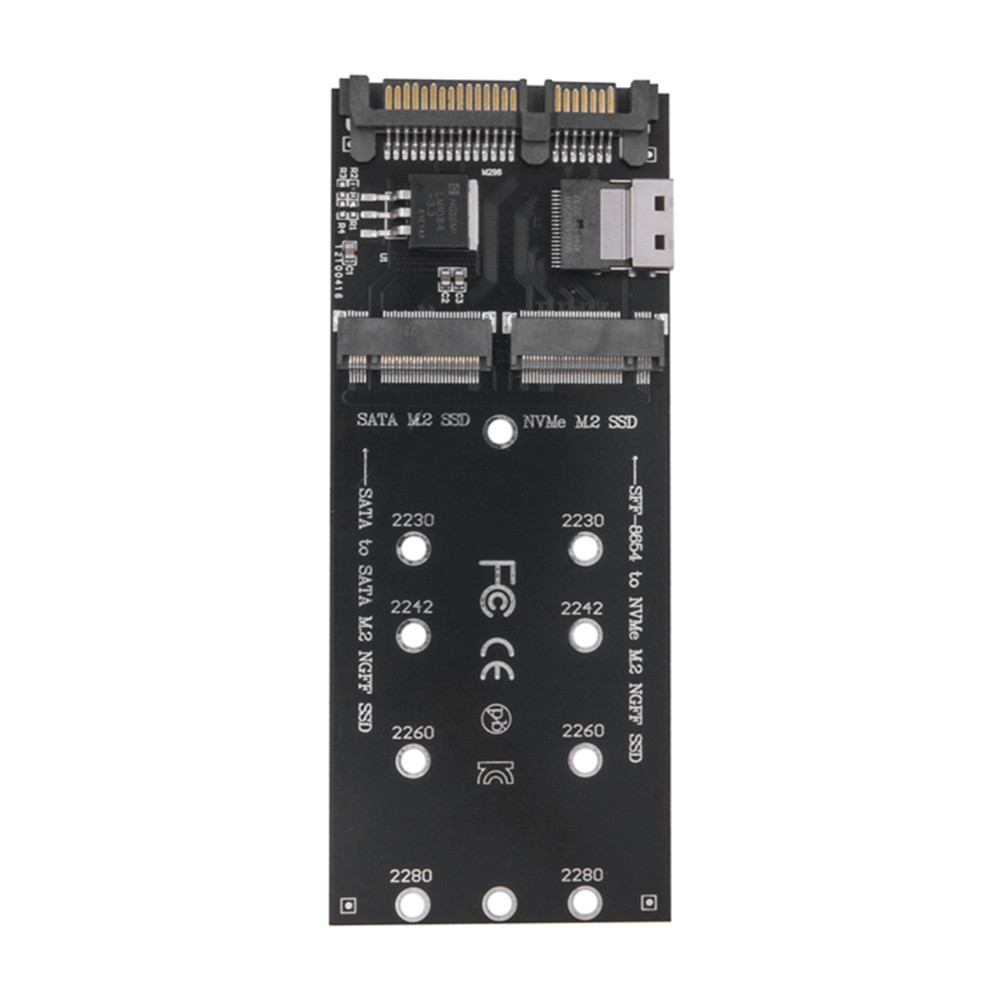 M.2 To SATA Adapter SFF-8654 To M2 NVME SSD 22Pin SATA To M2 Expansion Card Converter Riser Board