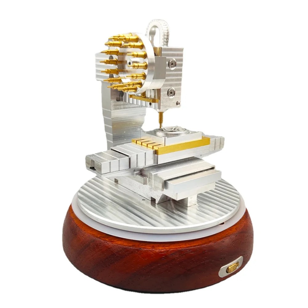 Brass Mini Milling Machine Model Simulation Machinery DIY Milling