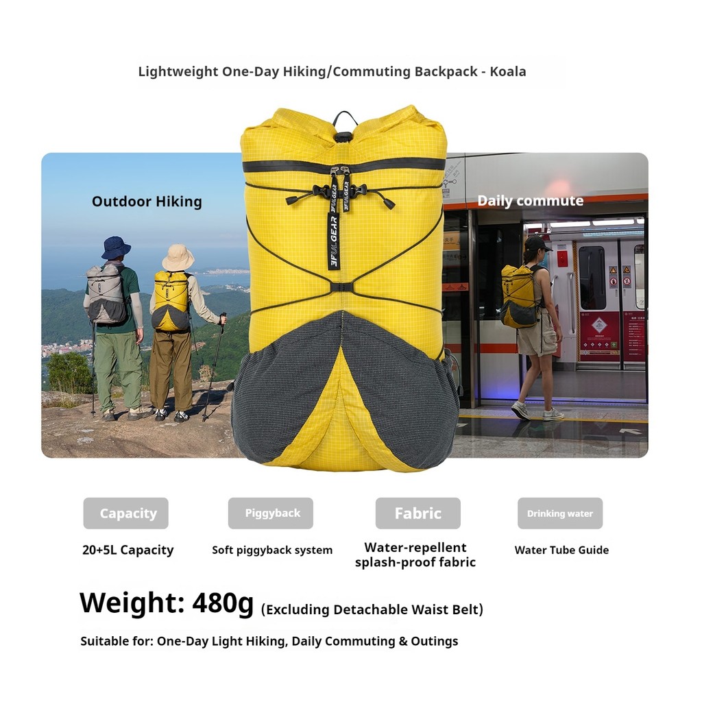 3F UL GEAR KAOLA Backpack With IXPE Soft Backpack System Ventilation Waterproof Splashing Honeycomb