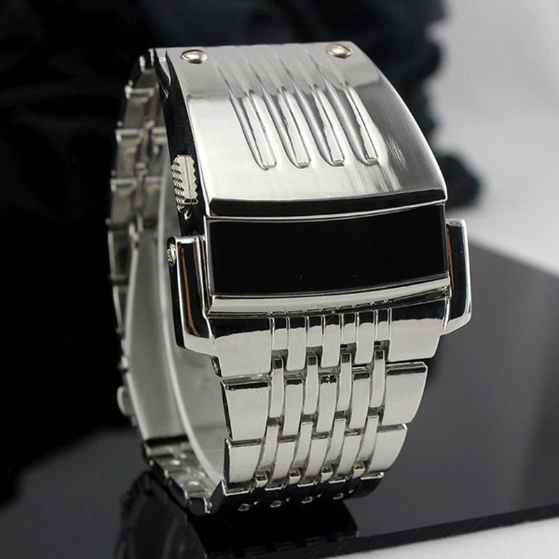Fashion Luxury Iron Man Watches Conception Blue Led Digital Watches Men Sports Watches Fashion