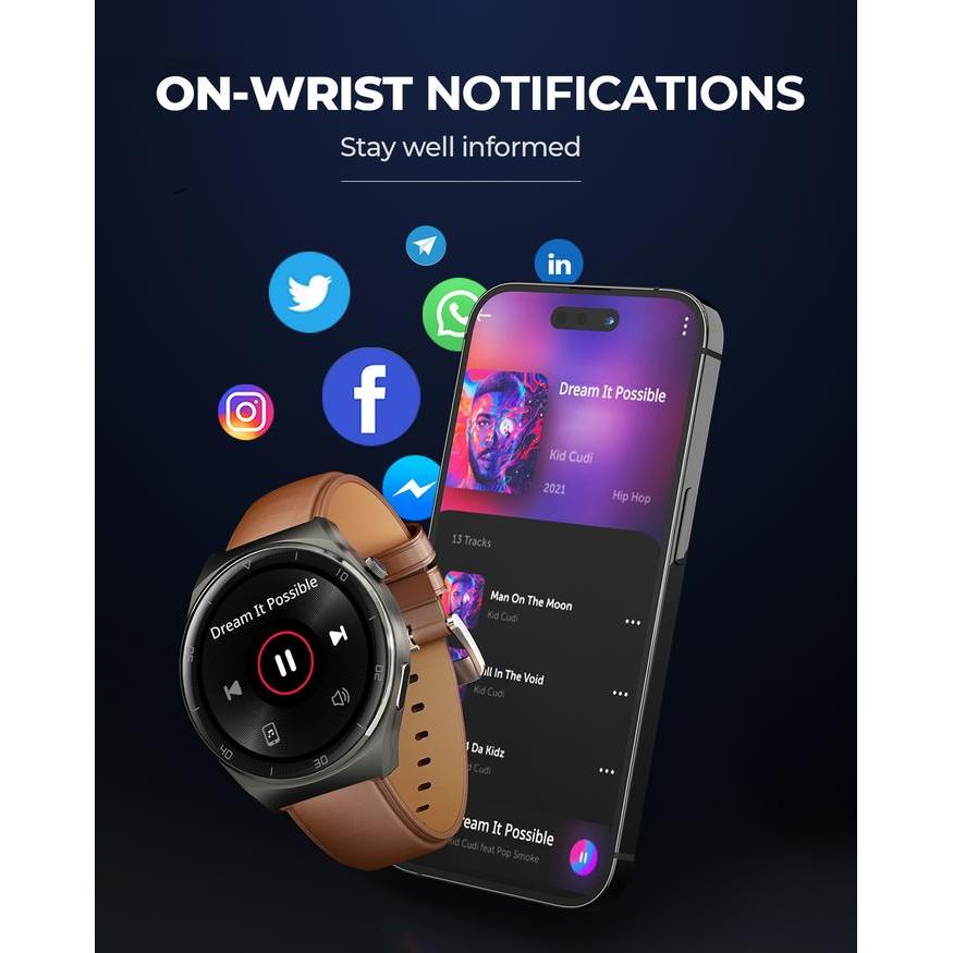 Aukey Smartwatch 2 Ultra Sw-2U Gray Amoled Display Bluetooth Call Ip68