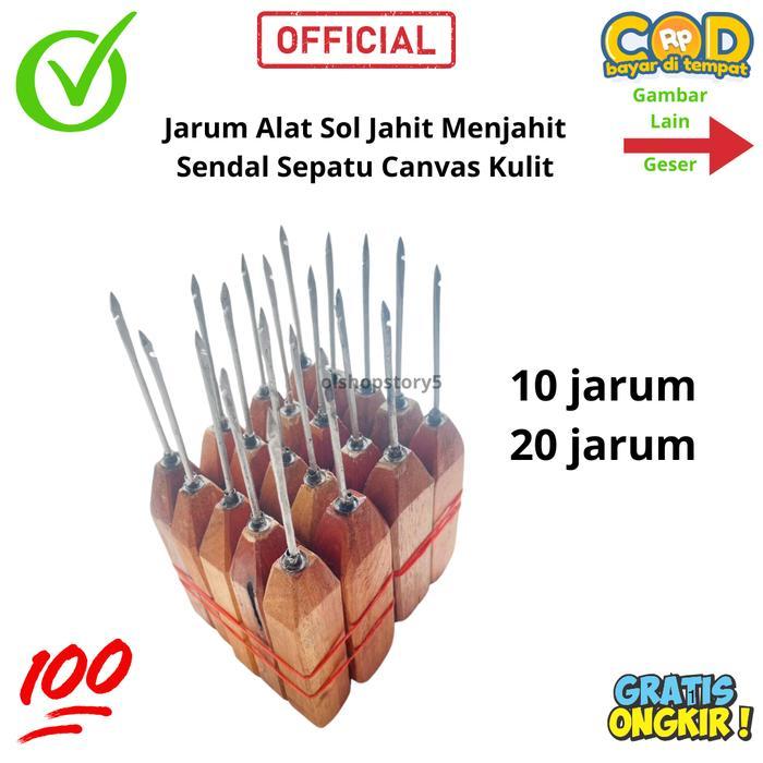 20 Biji Jarum Jahit Sol Sepatu Grosir G