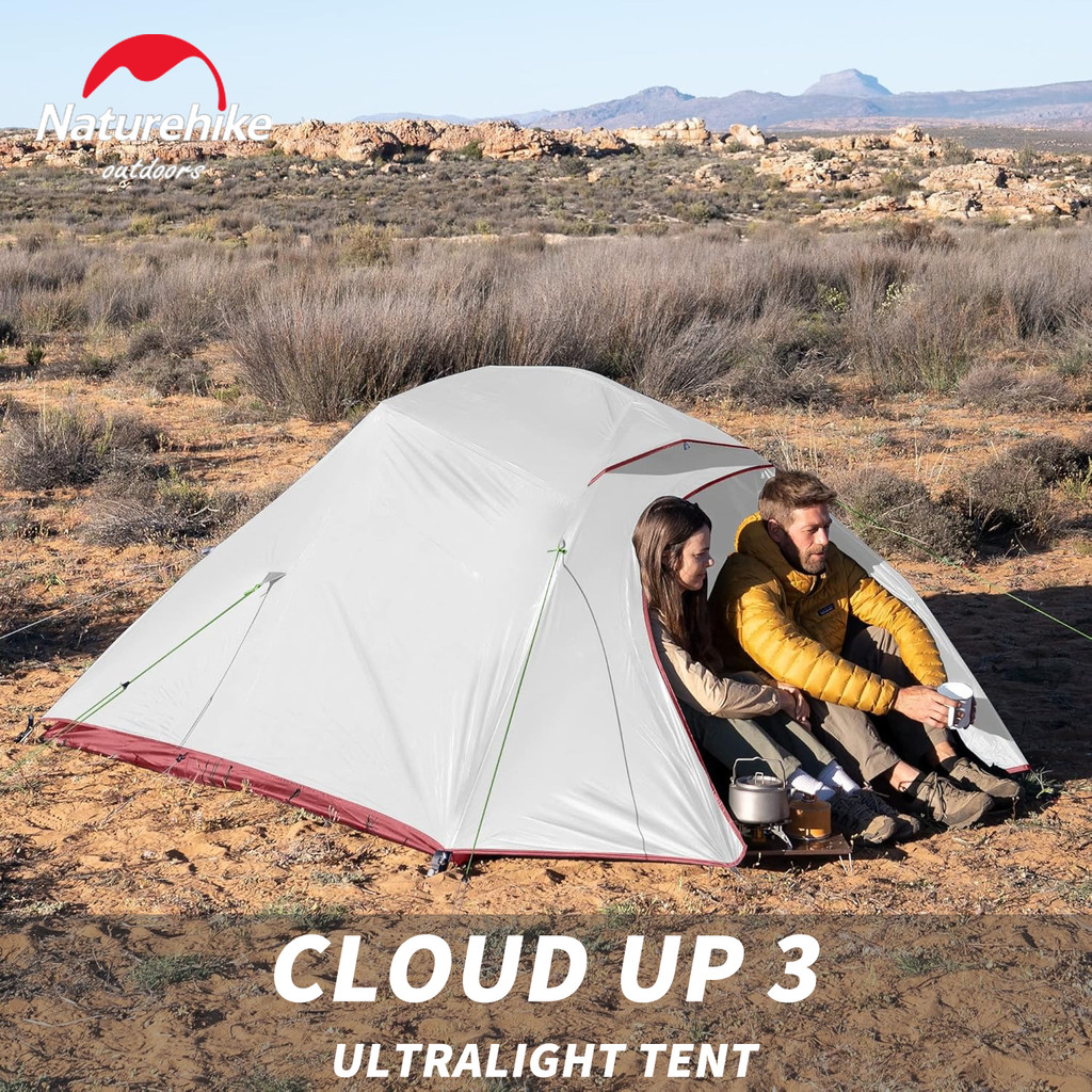 Naturehike Cloud Up 3 Ultralight Tents 3-4 Person Camping Hiking Traveling Tent Lightweight Portable