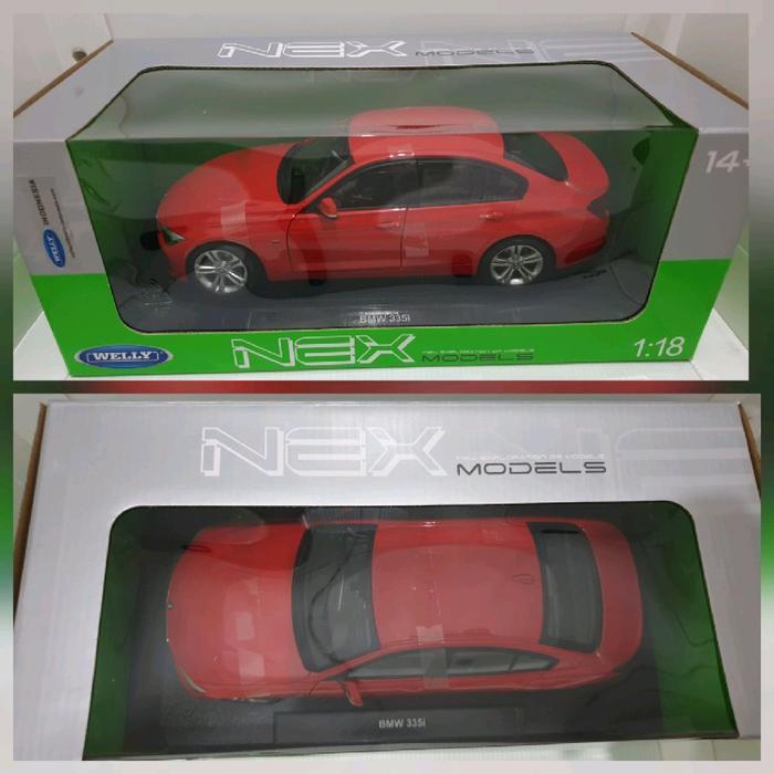 diecast welly bmw 335i skala 1:18 f30 bmw scale 1/18 merah