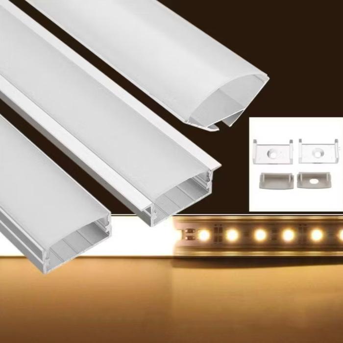 Cover Lampu Led Strip Alumunium/Housing Led Bar/Led Strip 1m 2m