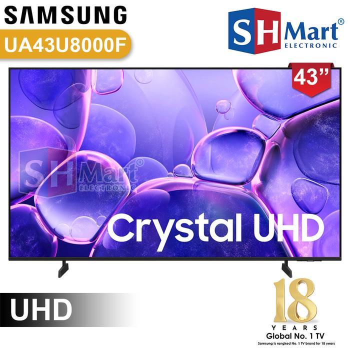 SMART TV SAMSUNG 43INCH UA43U8000FKXXD / 43U8000 CRYSTAL UHD 4K GARANSI RESMI NEW (MEDAN)