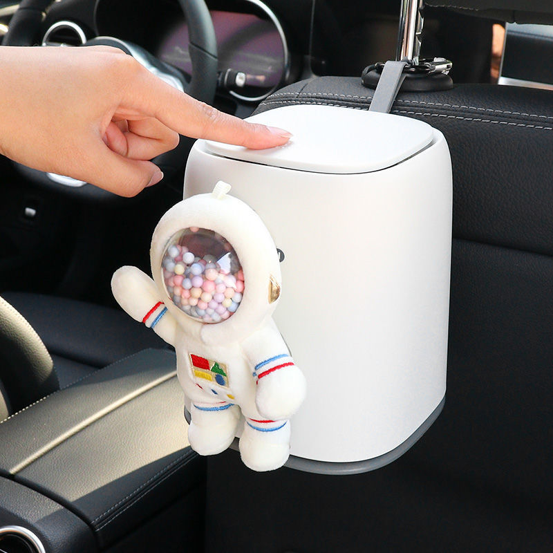 Car Mounted Trash Bin Creative Interior Trash Bag Hanging Storage Bin
