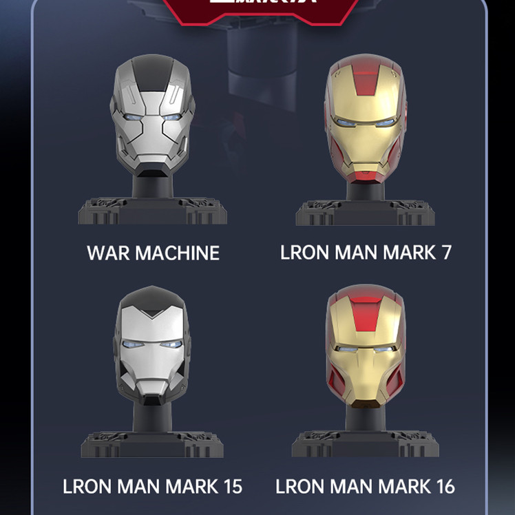 Original Iron Man Helmet Mask 9 Styles War Machine MK16 MK42 MK85 Tony Stark DIY Toys Model Action