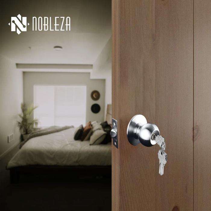 NOBLEZA Kunci Bulat Handle Gagang Pintu Kamar Mandi Stainless KBS-N785