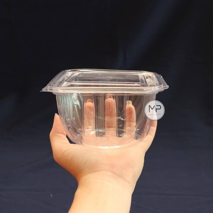 Promo Mika Salad Plastik / Mika Ts 01 / Mika Tray Salad Buah Bening -25Pcs Tbk