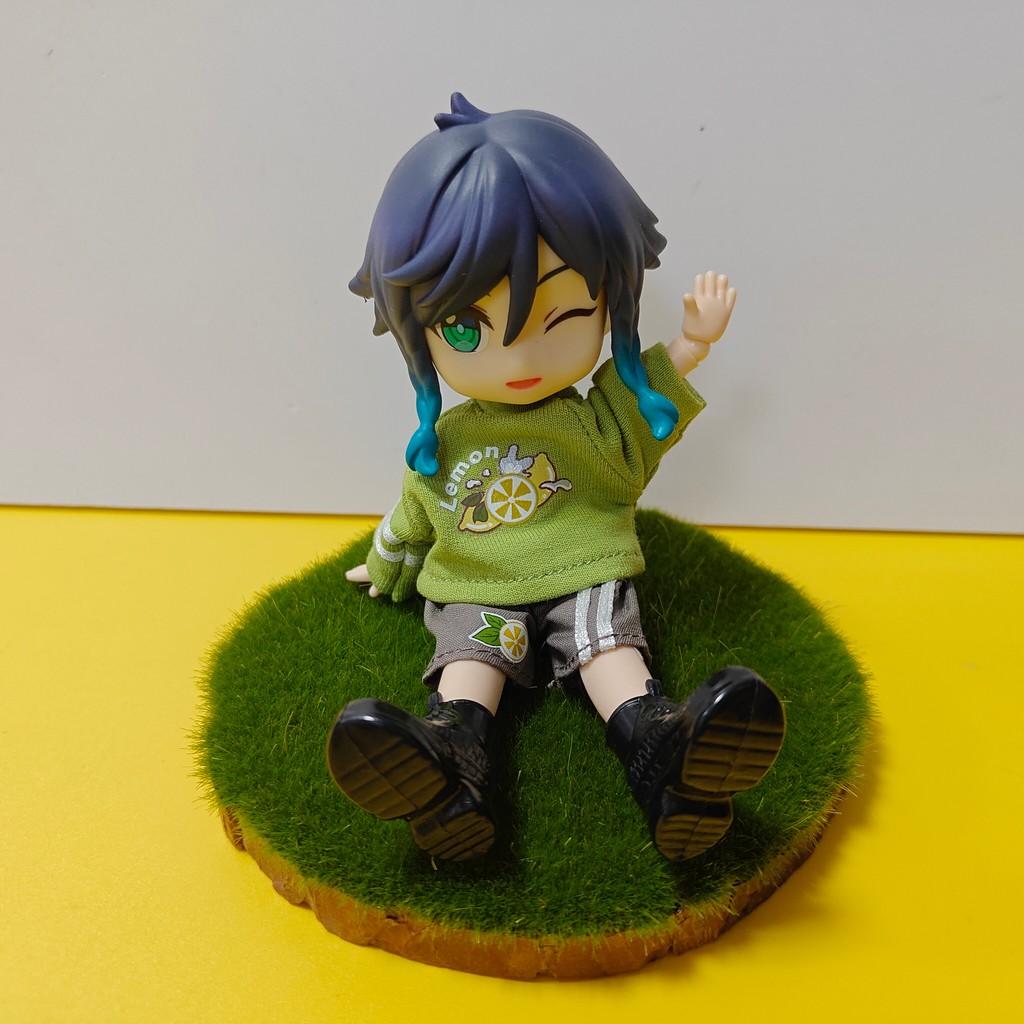 Genshin Impact Anime Venti Ob11 1/12 Model Doll Action Figure Genshin Impact Venti Green Suit Model