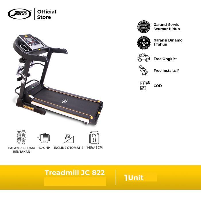 NEW PRODUK ALAT FITNESS JACO TREADMILL ELEKTRIK JC 822 FREE ONGKIR JABODETABEK THANKYOU & HAPPY